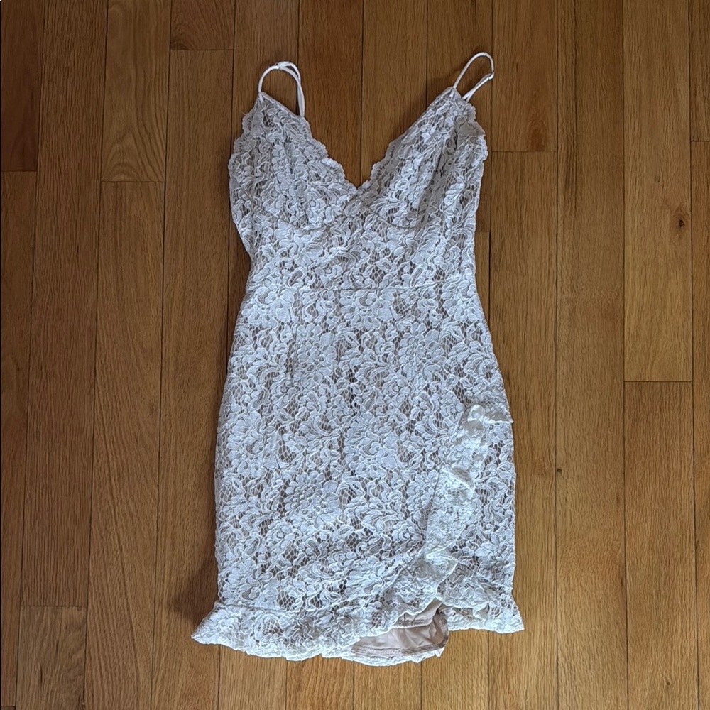Hello Molly White Lace Mini Dress